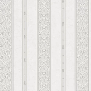 Patterned Wallpaper 15.6m×100cm Light Gray with Dark Gray Pattern | Luxury line