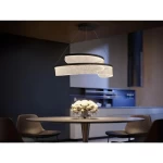 إضاءة معلقة ديكورية، ليد 45 واط، لون كافية، طول 1500 مم، عرض 540 مم