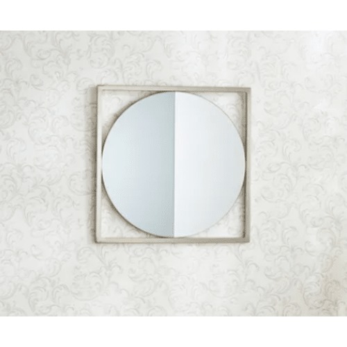 Decorative Mirrors 60x60x2 cm Gold and Gray Island Design | Abyat Company