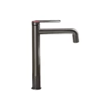 خلاط مغسلة طويل نحاس وزن 3 كجم، لون رمادي