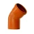 UPVC Plastic Elbow 45° Al-Munif Company Size 200 mm Color Orange