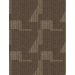 PVC Carpet Flooring Planks, Brown Color, 6.5 mm Thickness, 50x50cm Size, Model DR95