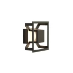 إضاءة جداريّة حديثة للساحات الخارجية، مقاس 14×14×9 سم، لون أسود