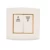 curtain switch 2 gang 10 Amp Omnia Alfanar Size 7×7 cm Color Gold with Gold Ring