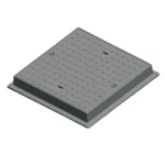 غطاء غرف التفتيش  حديد زهر 600×600 مم، مربع  حموله 12.5 طن  لون رمادي | مصنع سعودي كاست