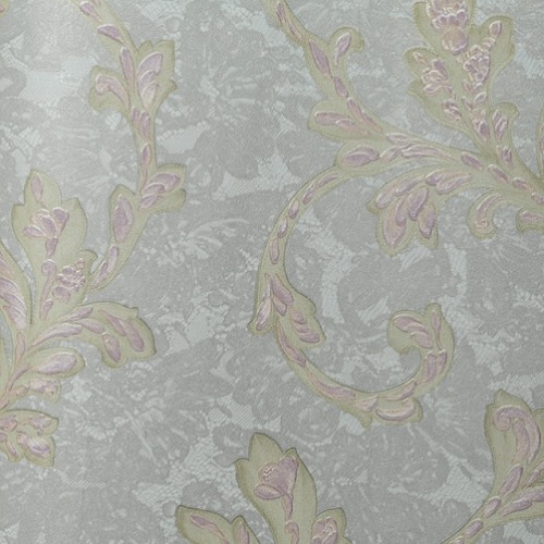 Tree Patterned Wallpaper 15.6m×106cm Brown Purple Faint Gray | Luxury line