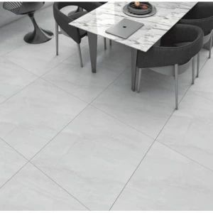 Matte Ceramic Tile 10 mm Thick 60x60 cm Light Gray | Saudi Ceramics
