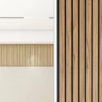 تشطيبات خشبية للجدران بيج، عرض 120 سم، سماكة 12 ملم