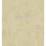 Floral wallpaper, beige color, length 10 m, width 0.73 m, model 56904   