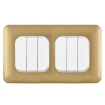 مفتاح انارة سداسي دركسيون 10 أمبير، لون ذهبي، 7×14 سم، 250 فولت | سبكترا