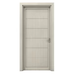 Premium door of high-quality natural wood, size 235 x 115 cm, off-white color, thickness 6 cm, model M01