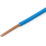 BAHRA 1.5 sq mm Wire 450/750 Volts, Solid Copper Conductor PVC 70°C Insulation, Blue, 100 Yards