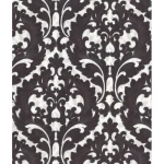 ورق جدران ايطالي لون بني داكن تصميم كلاسيك، مقاس 10 م×0.70 م، موديل 15061