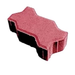 Interlock Tiles Outdoors Pavement, Light Red Color, Uni Design, Size 11x22x8 cm | Al Wasad Industrial