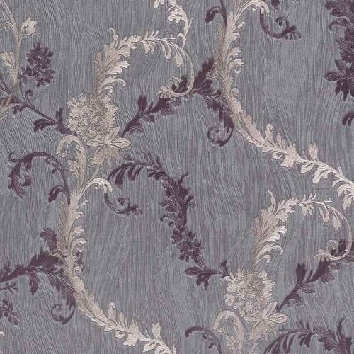 Pattrened Wallpaper Gray Color Size 10m×1.06m Model 5519 | Balbaid Decor Company