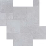 بلاط بورسلان خشن Ostuni، لون رمادي، سماكة 10 مم، مقاوم للانزلاق، مقاس 44×44 سم