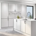  Aluminum Kitchen Color Sand Blasted Glass Artificial Acrylic  Marble Hydraulic Hinges Brand Abyat