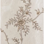 Italian wallpaper floral design, size 10m x 0.73m, beige, model 2444