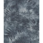 Leaf-patterned wall covering gray color, length 10 m, width 0.53 m, model 360-1
