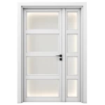 باب ثنائي خشبي أبيض، مقاس 160 × 235 سم، رقم المنتج GBR01