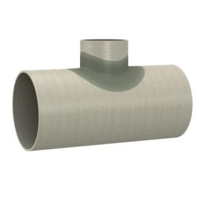 GRP Unequal Tee SP/FL/SP Inside Diameter 100 × 300 mm Length 525 mm | SAUDI HEPCO
