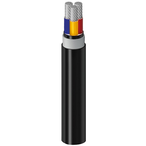 كابل ألومنيوم 10mm 3 فاز 0.6/1 كيلو فولت عزل XLPE غلاف LSHF مسلح بأسلاك فولاذية SWA | شركة الفنار