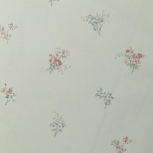 Floral Wallpaper 15.6m×106cm Purple on Gray | Luxury line