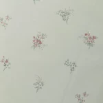 Floral Wallpaper, Size 15.6m×106cm, purple on Gray color