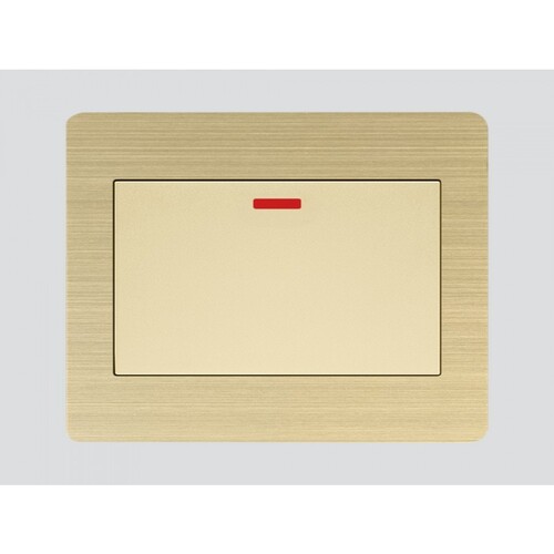 Single AC Switch 7x7 cm, 45 Amp, Gold Color | Art DNA