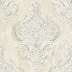 ورق حائط ايطالي لون كريمي، طول 10 م، عرض 1.06 م، موديل 83429