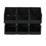 صندوق رف بلاستيك HDPE، سعة 5 كلغم، أبعاد 15.50×12×8 سم، لون أسود، موديل OHQPJ