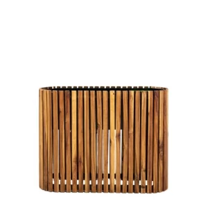 Wooden Plant Stand Size 64x50 cm Cylinder Wooden Color | Verde