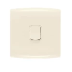 مفتاح كهرباء مفرد 10 امبير  ألف الفنار مقاس 7×7 سم اللون بيج 