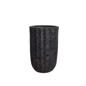 Concrete Rectangular Plants Pot 42 cm Width, 66 cm Height, Black | Verde