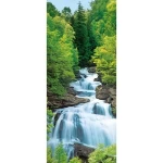 Mural image forest design, size 86×200cm, green color