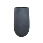  أصيص نبات فايبر جلاس اسطواني بلون رمادي ، عرض 44، ارتفاع 80 سم.