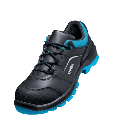 UVEX 2 Safety Shoes Waterproof Size 45 Lightweight Black×Blue Width 11 | Reda Safe