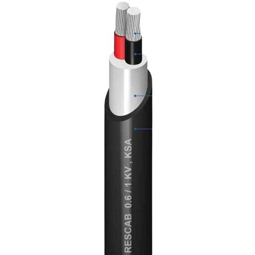 Stranded Aluminium Cable 35 mm2, 2 Core, 0.6/1kV, PVC Insulated, 1000 meter | RESCAB