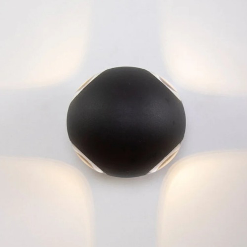 LED Outdoor Fence Lantern Diameter 11 cm x Depth 10 cm Black Color | 