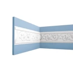 براويز فوم عالية الجودة، ارتفاع 12 سم، سماكة 2 سم، طول 2 متر، لون أبيض | شركة زخارف