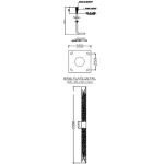 عمود اضاءة حدائق طول 6 متر، طاقة 50 واط، قاعدة التثبيت 350×250 مم