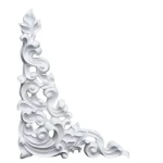 Gypsum replacement cornice, for decoration, size 30x40 cm 
