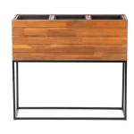 حوض زرع خشبي مقاس 84×30×75 سم لون بني 