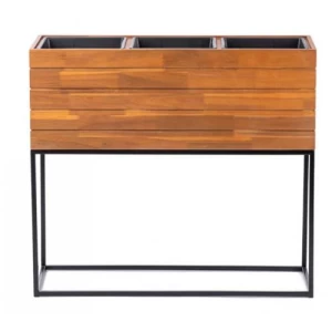 Wooden Planter 84x30x75 cm Brown Color | Sultan Garden Center