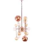 نجفة مودرن 20 لمبة، أبعاد 100 سم ارتفاع × 60 سم قطر، سلك 100 سم