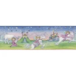 Youth and children Wallpaper, green with blue Color, Length 10m, Width 0.53m, Model 147513 