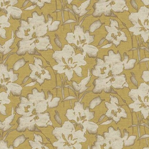 Floral Wall Covering Length 10 m Width 50 cm Gold Color | 5534