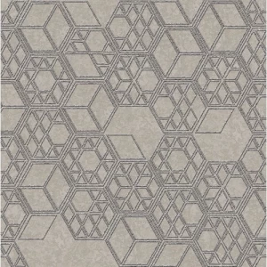 Spanish Wallpaper Geometric Design Beige, Size 10mx0.53m, Model 1103-3 | Balbaid Decor Company