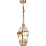 Outdoor Hanging Lighting Lantern, Copper Color, Size 47x27 cm