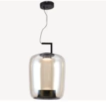 Garve Pendant Light Modern, Size 41 x 41 x 58 cm, Amber Color
